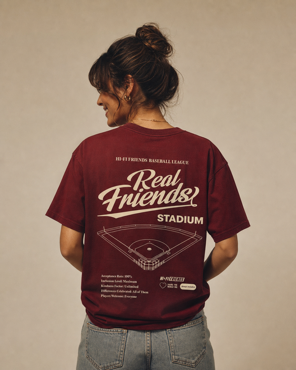 Real Friends Stadium — Wine Red