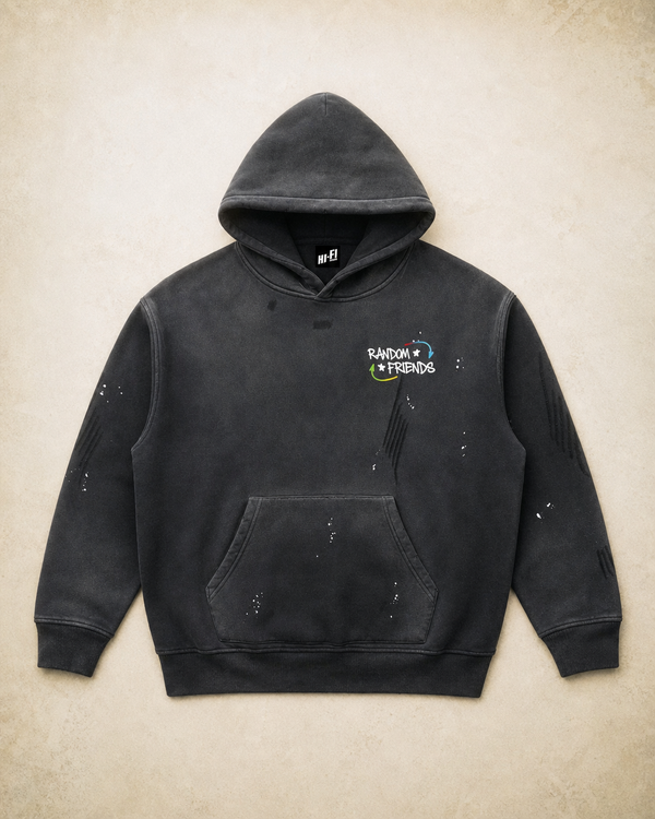 Find Friends in Random Places Frayed Fleece Hoodie
