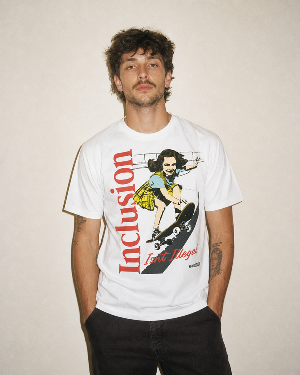 Inclusion Isn't Illegal design on a unisex tee.