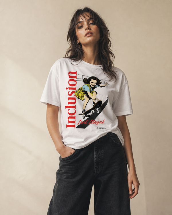 Inclusion Isn't Illegal design on a unisex tee.