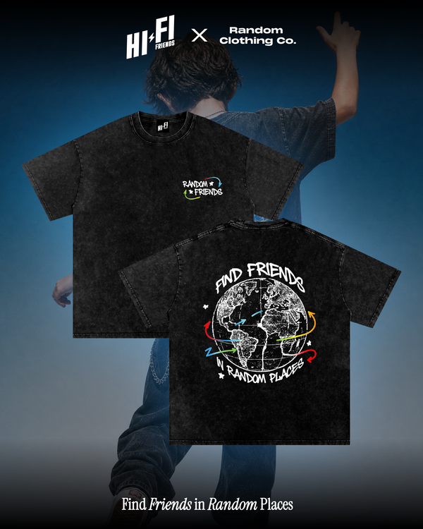 Find Friends in Random Places Youth Oversized Tee