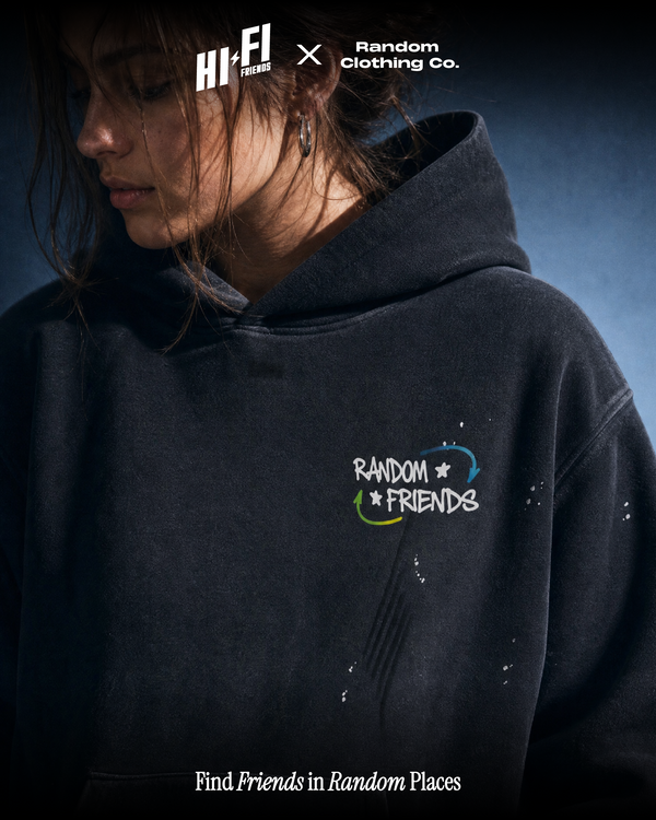 Find Friends in Random Places Frayed Fleece Hoodie