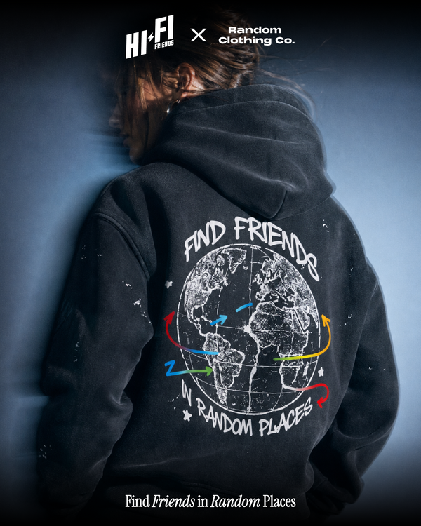 Find Friends in Random Places Frayed Fleece Hoodie