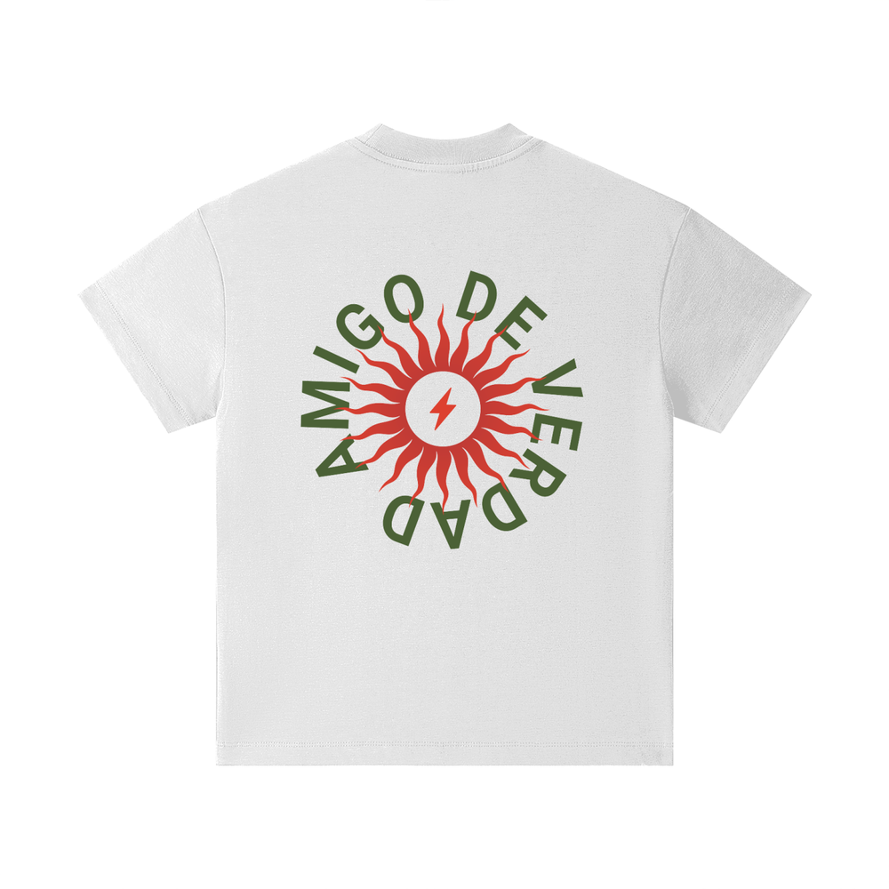 Amigo De Verdad design on a heavyweight, sensory-friendly youth tee