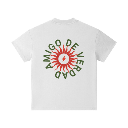 Amigo De Verdad design on a heavyweight, sensory-friendly youth tee