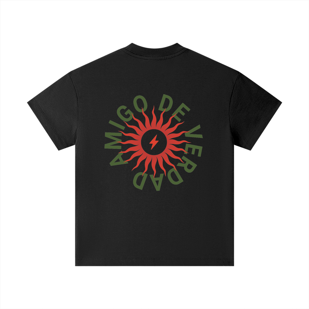 Amigo De Verdad design on a heavyweight, sensory-friendly youth tee
