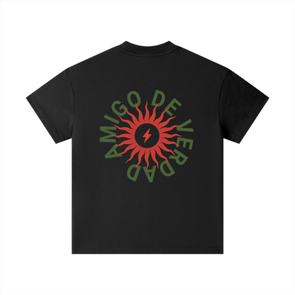 Amigo De Verdad design on a heavyweight, sensory-friendly youth tee