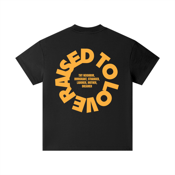 Raised To Love design on a youth tee.