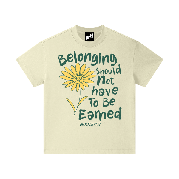 Belonging Should Not Have To Be Earned Youth Tee — Milk Tea