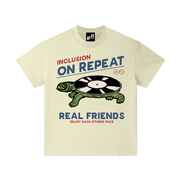 Inclusion On Repeat Youth Tee — Milk Tea