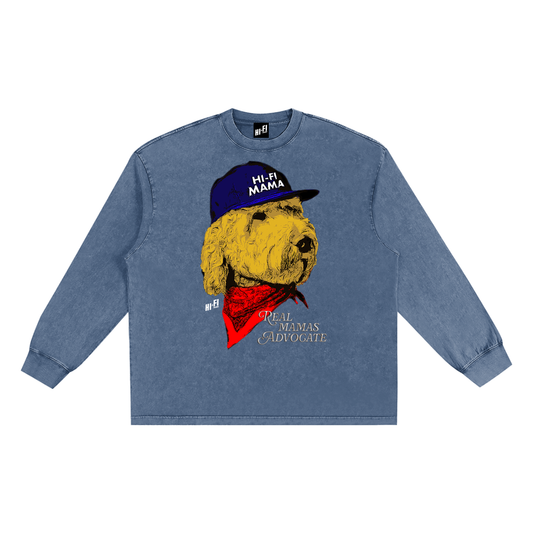 Hi-Fi Mamas: Protector Frayed Edge Long Sleeve Tee