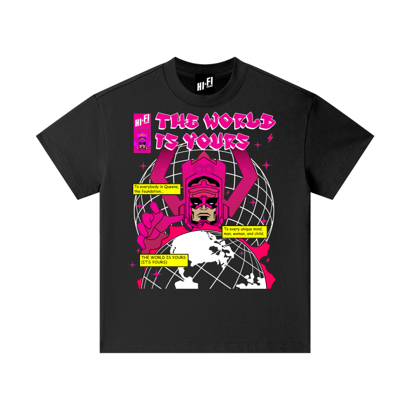 The World Is Yours design on a youth tee.