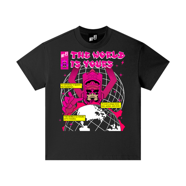 The World Is Yours design on a youth tee.