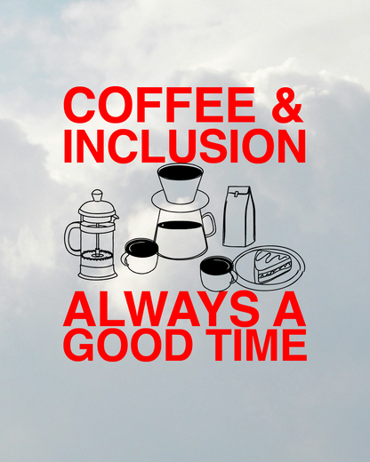 Coffee and Inclusion // Unisex Snow Washed Apricot Oversized Tee