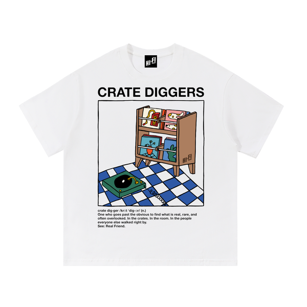 Crate Diggers Tee — White