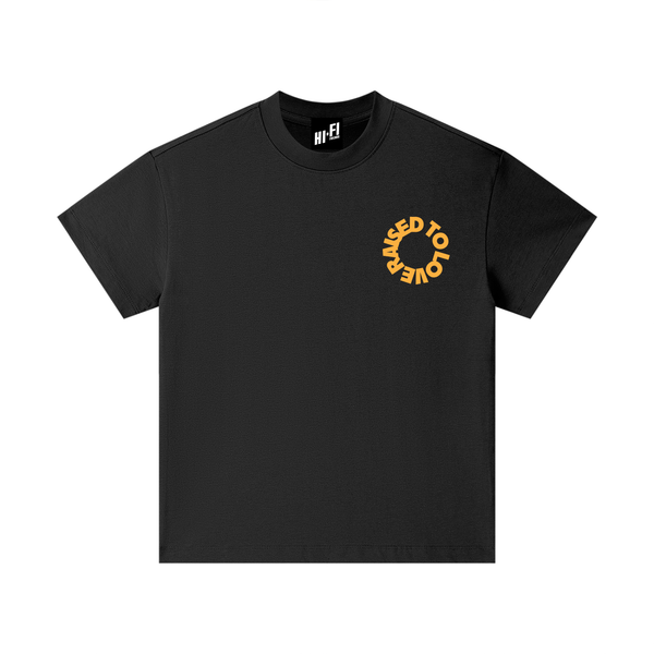 Raised To Love design on a youth tee.