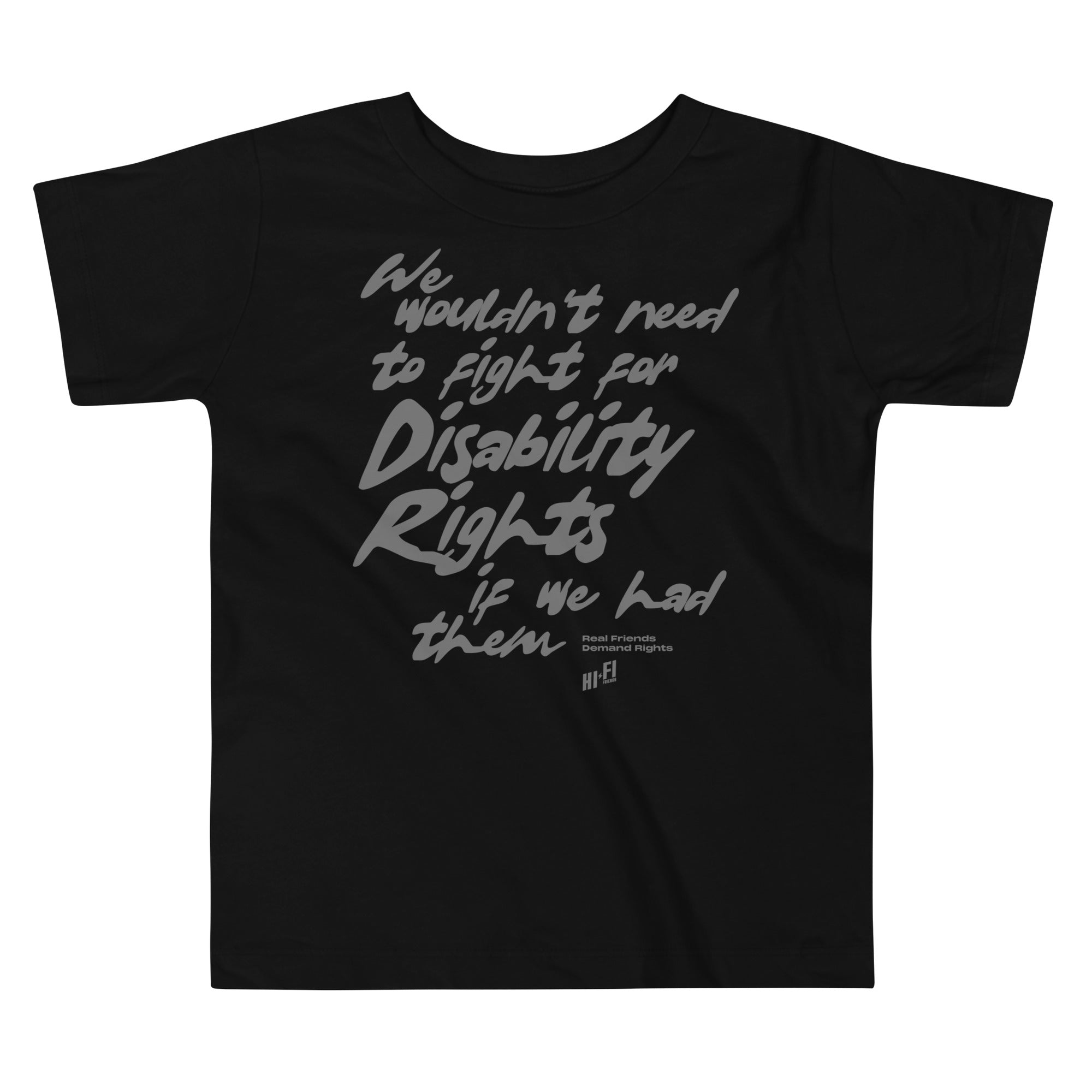 Disability Rights design on a tagless, sensory-friendly toddler tee.
