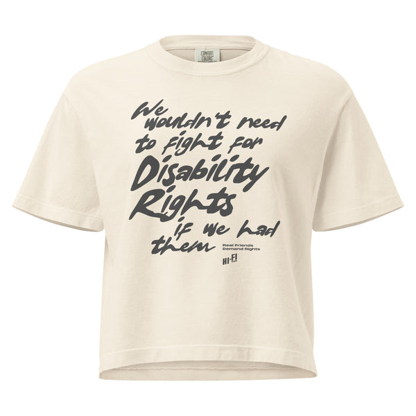 Disability Rights Boxy Tee — Ivory
