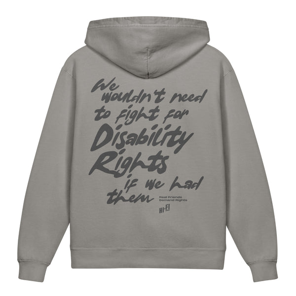 Disability Rights Youth Hoodie — Grey