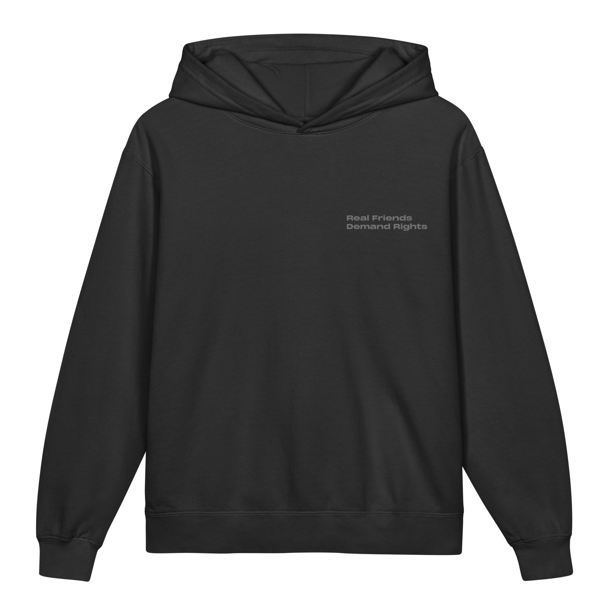 Disability Rights design on a sensory-friendly youth hoodie.
