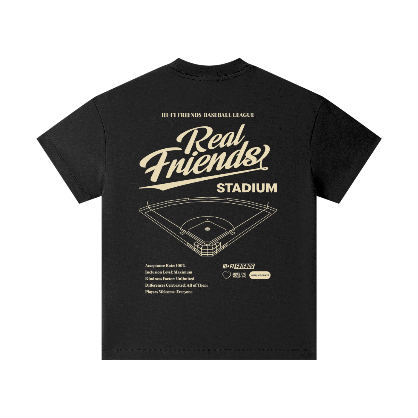 Real Friends Stadium Youth — Black