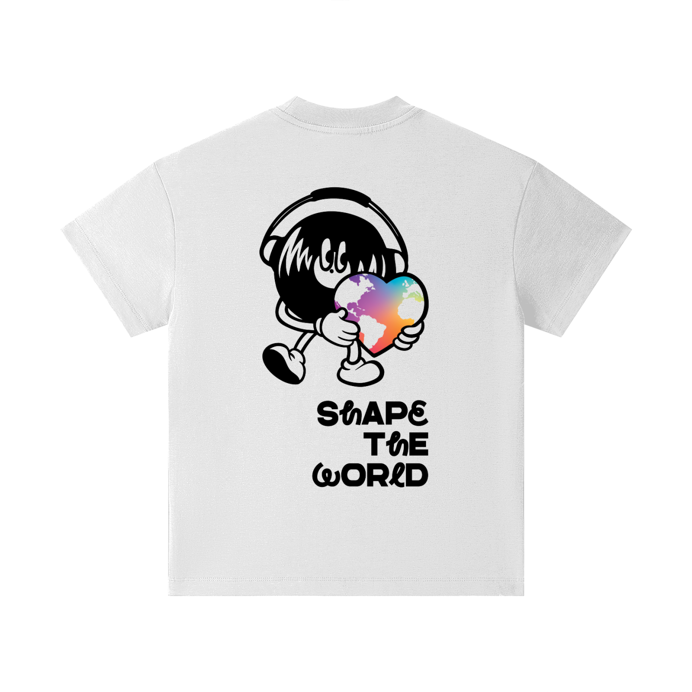 Shape The World design on a youth tee.
