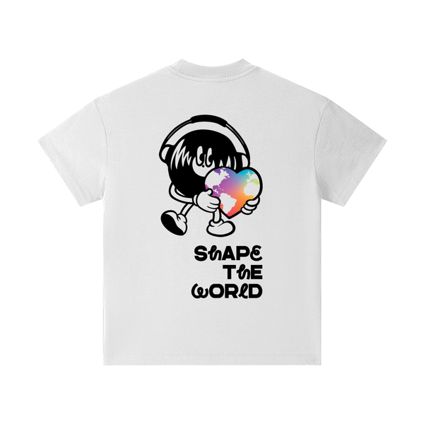Shape The World design on a youth tee.