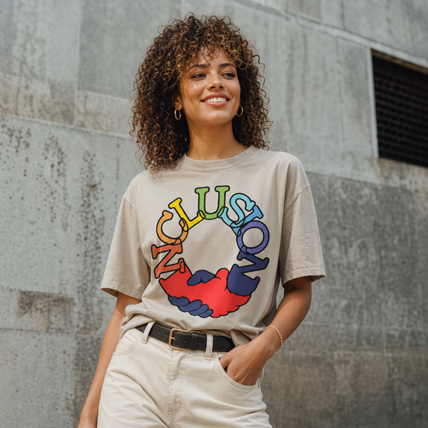 Inclusion Oversized Tee — Apricot