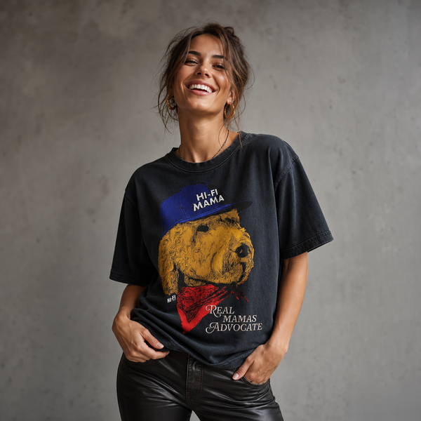 Hi-Fi Mamas: Protector Oversized Tee — Black