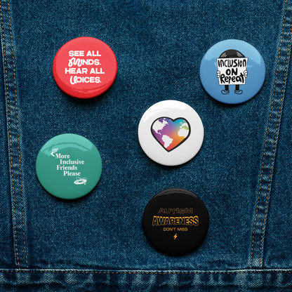 Button Volume 3 // Set of 5 2.25" Pin Buttons