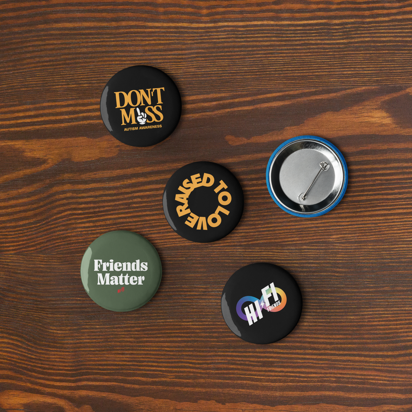 Button Volume 2 // Set of 5 2.25" Pin Buttons