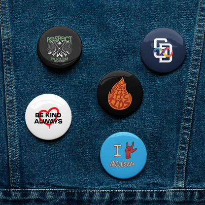 Button Volume 1 // Set of 5 2.25" Pin Buttons