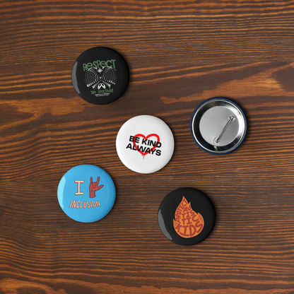 Button Volume 1 // Set of 5 2.25" Pin Buttons