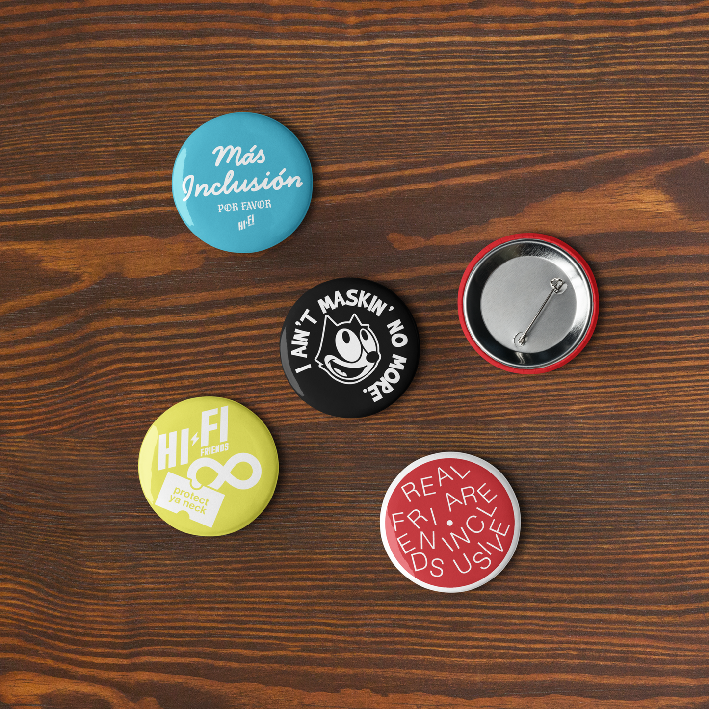 Button Volume 4 // Set of 5 2.25" Pin Buttons