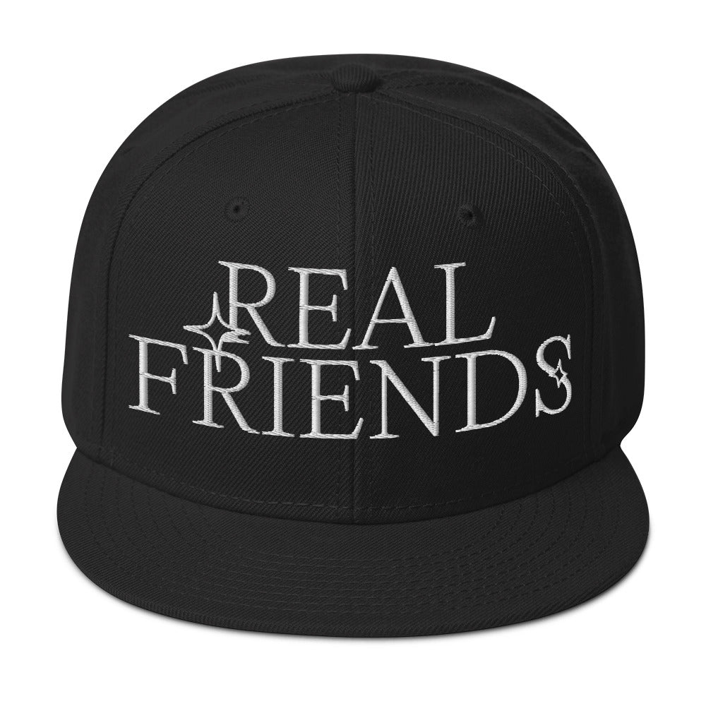 Real Friends Stars snapback hat in a structured, high-profile 6-panel design.