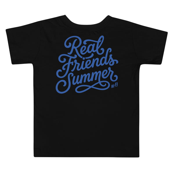 Real Friends Summer Toddler Tee — Black