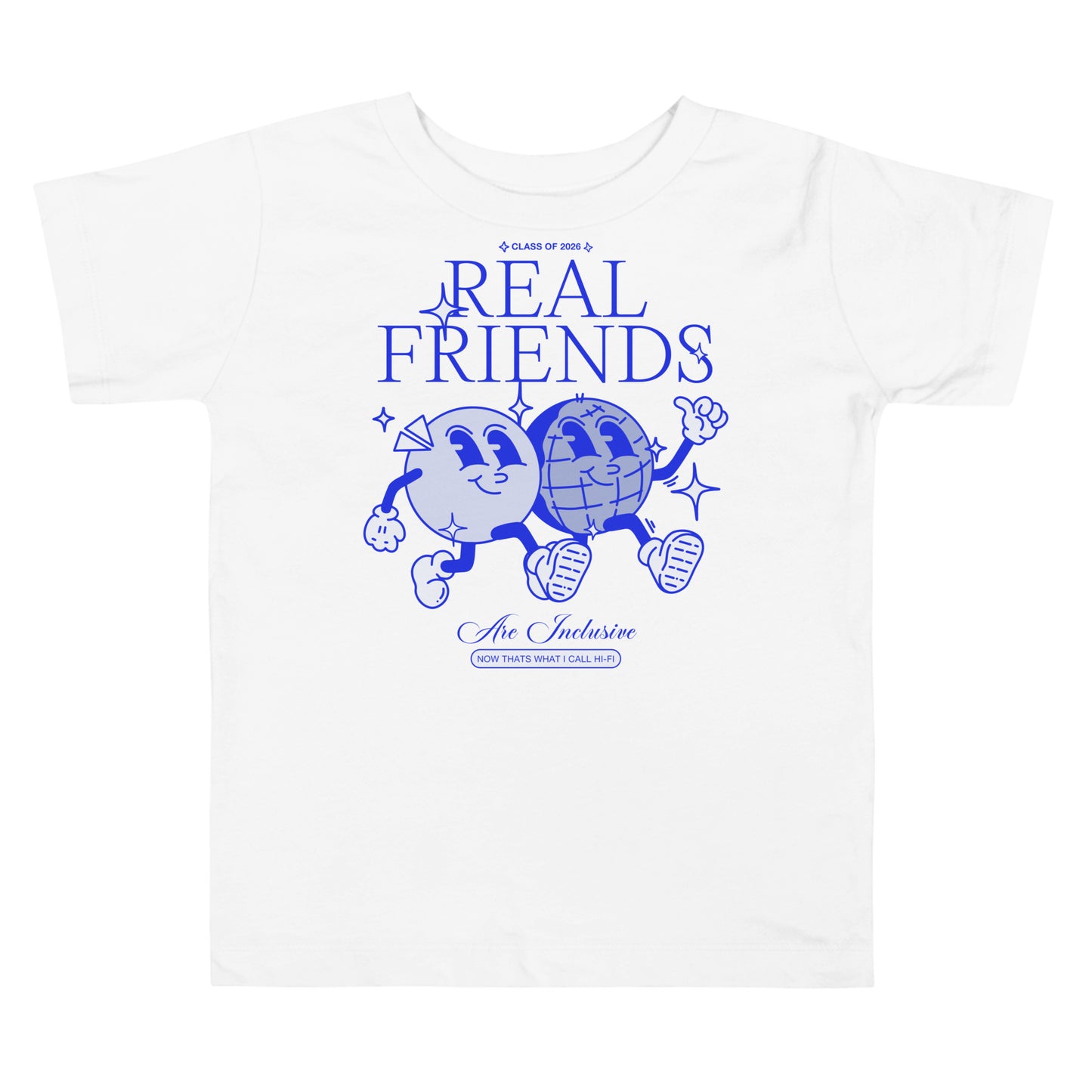 Toddler Real Friends Are Inclusive short sleeve t-shirt in a relaxed, comfortable fit.