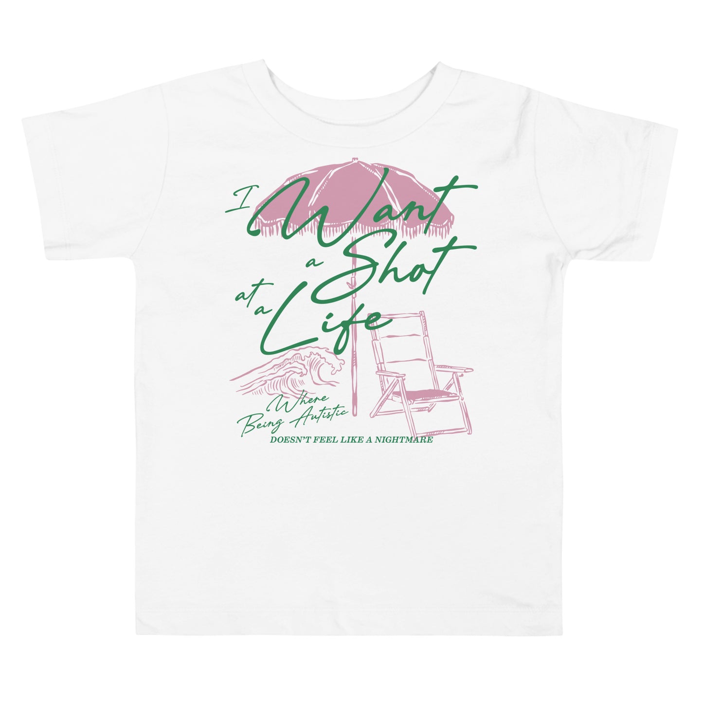 Toddler Shot at Life light short sleeve t-shirt in a relaxed, comfortable fit.