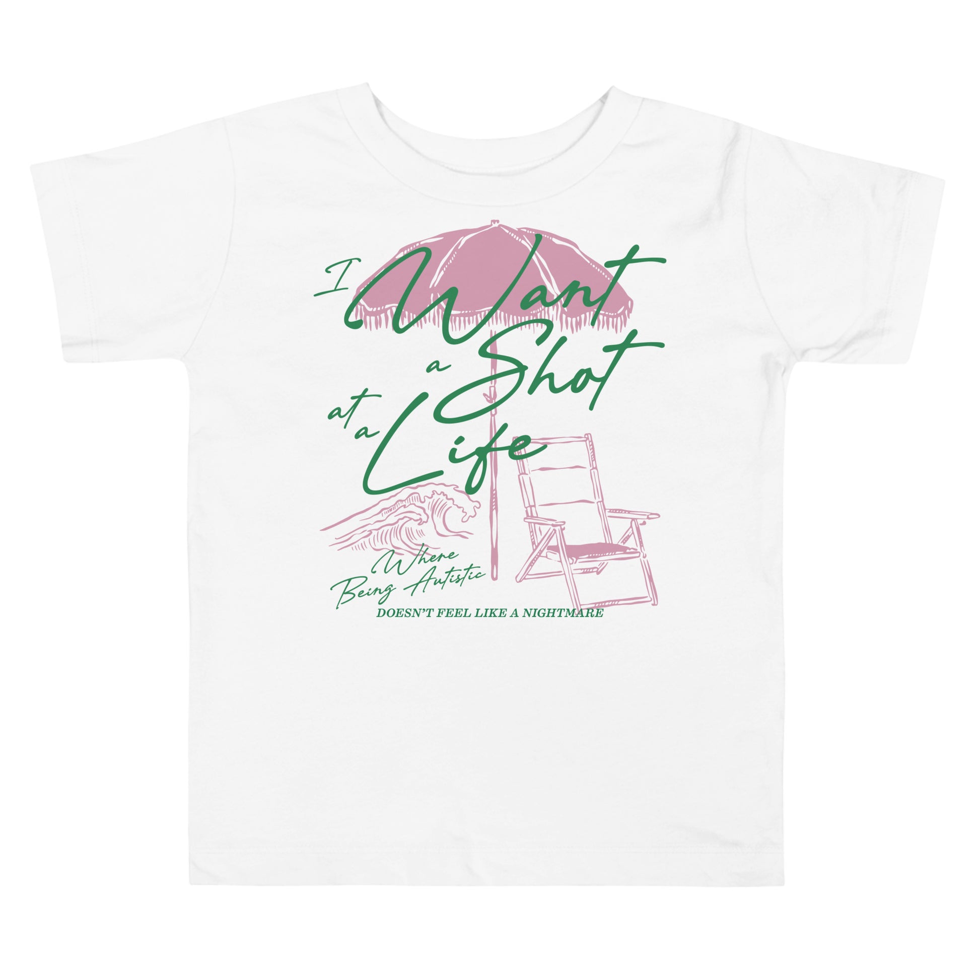 Toddler Shot at Life light short sleeve t-shirt in a relaxed, comfortable fit.