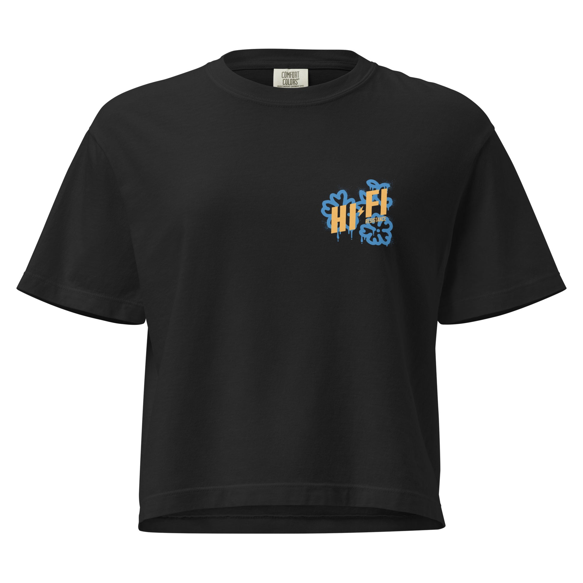 Women’s "Families Belong Together" heavyweight boxy tee in a structured, premium streetwear fit.