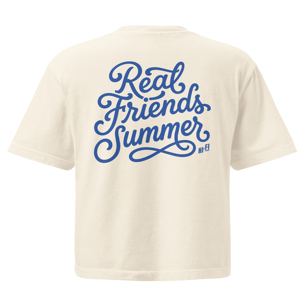 Real Friends Summer Boxy Tee — Ivory
