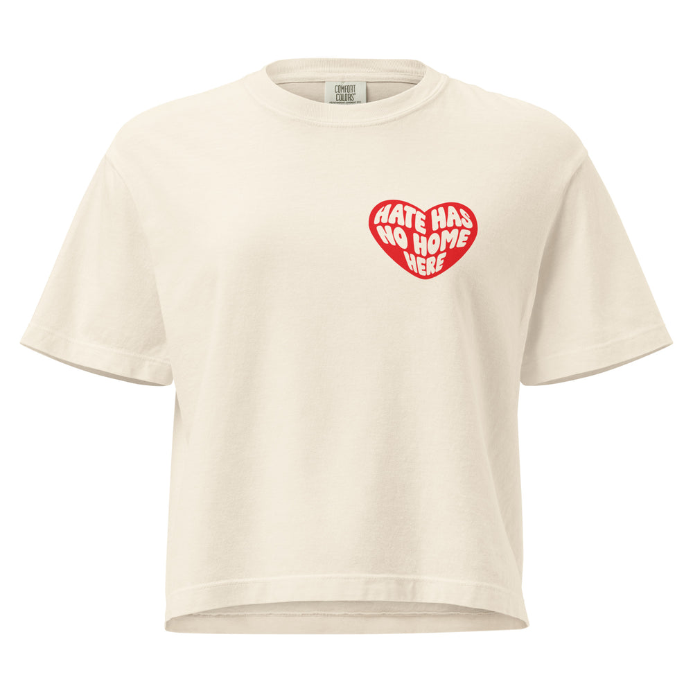 Hate Has No Home Here Boxy Tee — Ivory