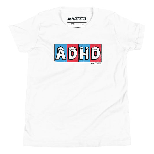 Youth ADHD Freeze short sleeve t-shirt in a relaxed unisex fit.