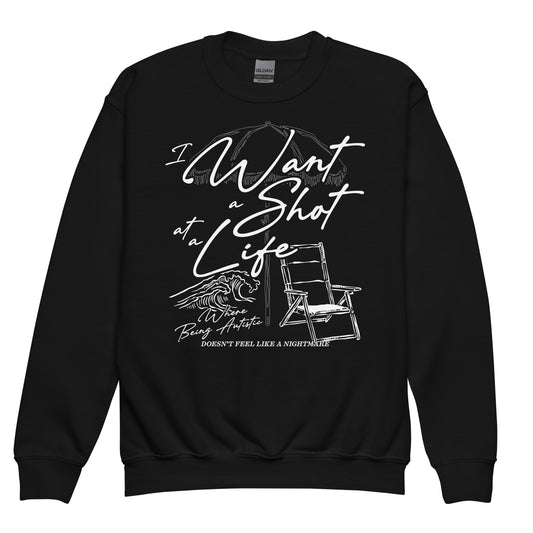 Youth Shot at Life crewneck sweatshirt in a classic regular fit.