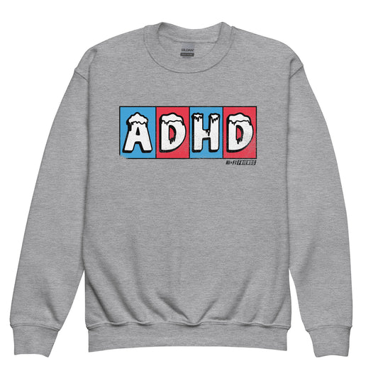 Youth ADHD Freeze crewneck sweatshirt in a classic regular fit.