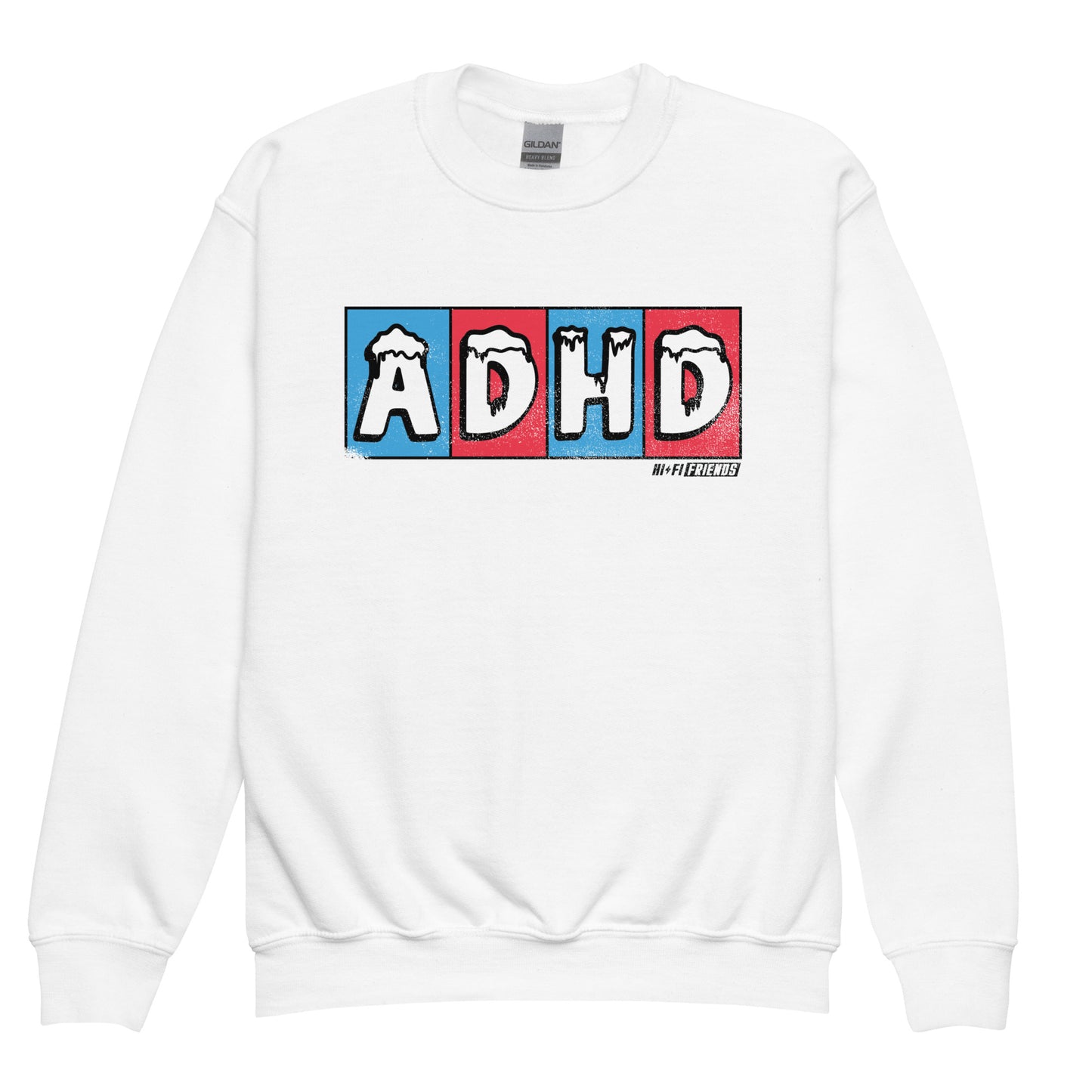 Youth ADHD Freeze crewneck sweatshirt in a classic regular fit.